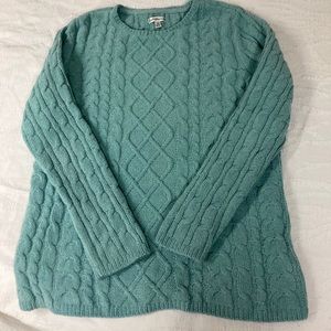 Soft mint green sweater.